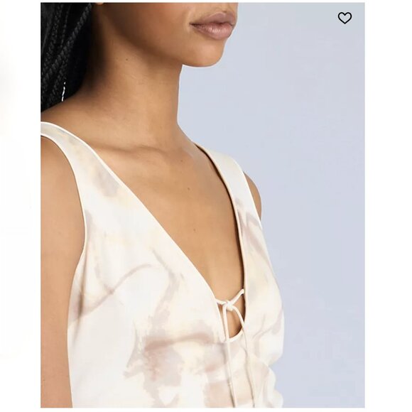 Kenneth Cole Printed Tie-Detail Midi Dress XL NWT - Picture 4 of 11